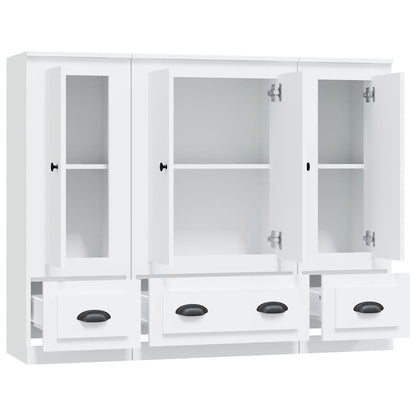 vidaXL Highboards 3 pcs White Engineered Wood 6