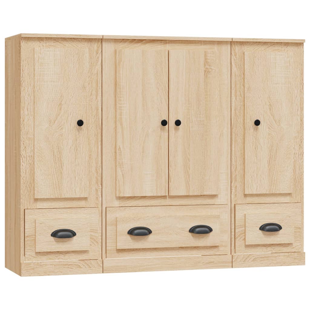 vidaXL Highboards 3 pcs Sonoma Oak Engineered Wood 2