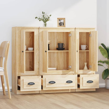 vidaXL Highboards 3 pcs Sonoma Oak Engineered Wood 3