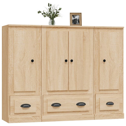 vidaXL Highboards 3 pcs Sonoma Oak Engineered Wood 4