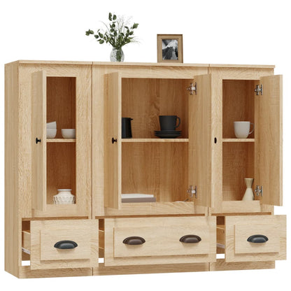 vidaXL Highboards 3 pcs Sonoma Oak Engineered Wood 5