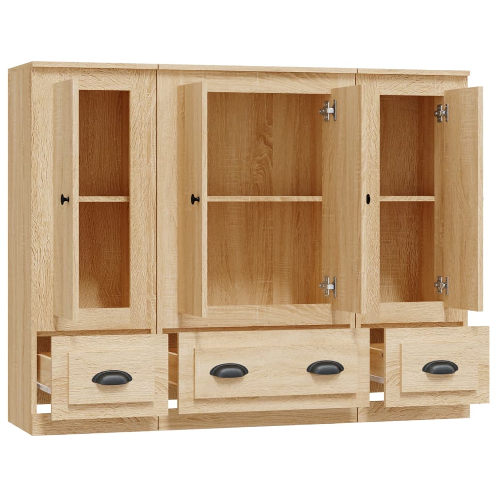 vidaXL Highboards 3 pcs Sonoma Oak Engineered Wood 6
