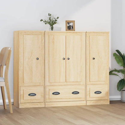 vidaXL Highboards 3 pcs Sonoma Oak Engineered Wood 1