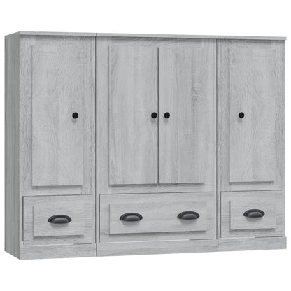 vidaXL Highboards 3 pcs Grey Sonoma Engineered Wood 2