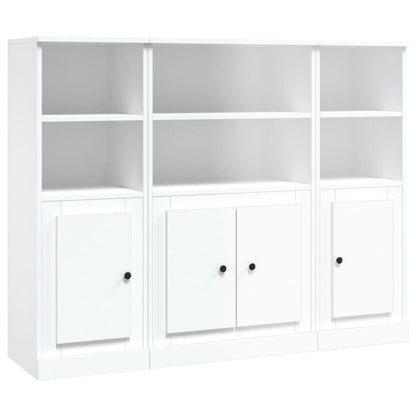 vidaXL Highboards 3 pcs White Engineered Wood 2