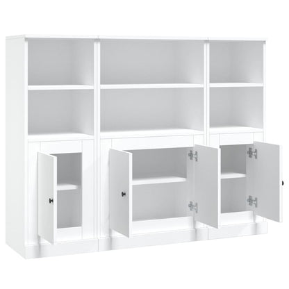 vidaXL Highboards 3 pcs White Engineered Wood 6