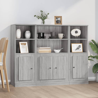 vidaXL Highboards 3 pcs Grey Sonoma Engineered Wood 1