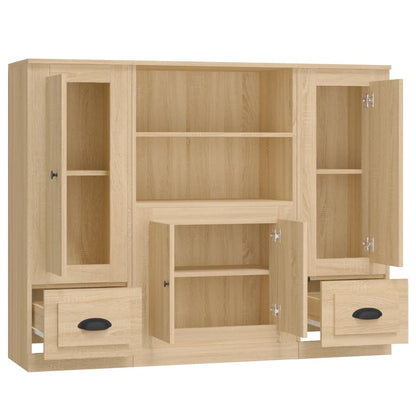 vidaXL Highboards 3 pcs Sonoma Oak Engineered Wood 6