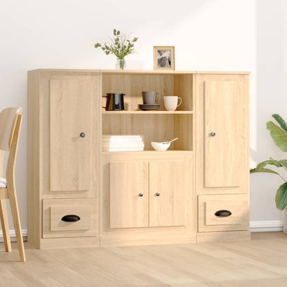 vidaXL Highboards 3 pcs Sonoma Oak Engineered Wood 1