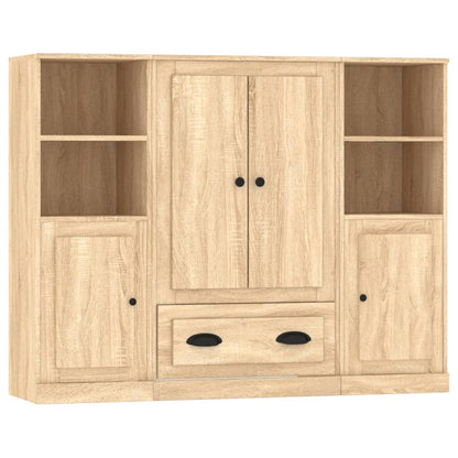 vidaXL Highboards 3 pcs Sonoma Oak Engineered Wood 2