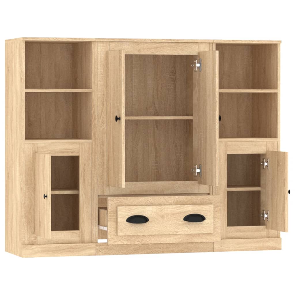 vidaXL Highboards 3 pcs Sonoma Oak Engineered Wood 6
