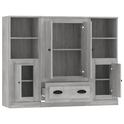 vidaXL Highboards 3 pcs Grey Sonoma Engineered Wood 6