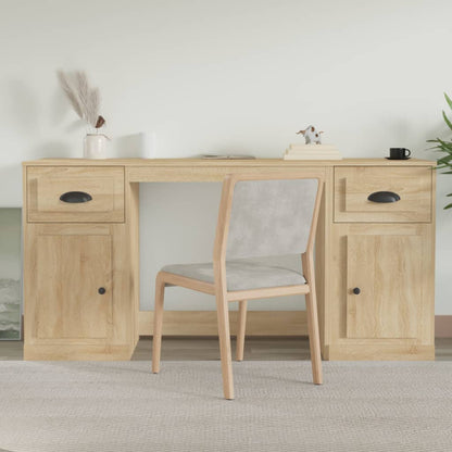 vidaXL Desk with Cabinet Sonoma Oak Engineered Wood 1