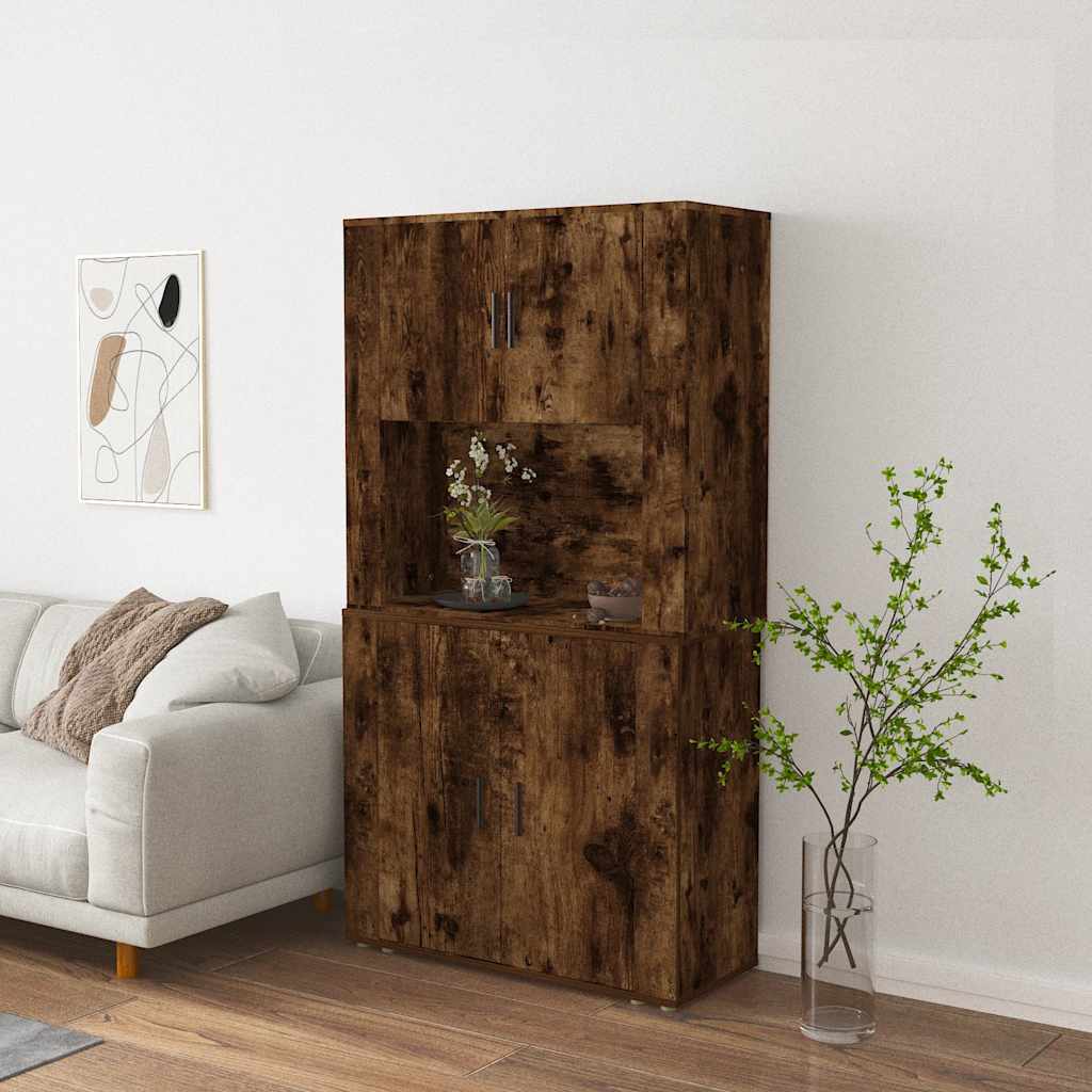Highboard Engineered Wood Smoked oak
