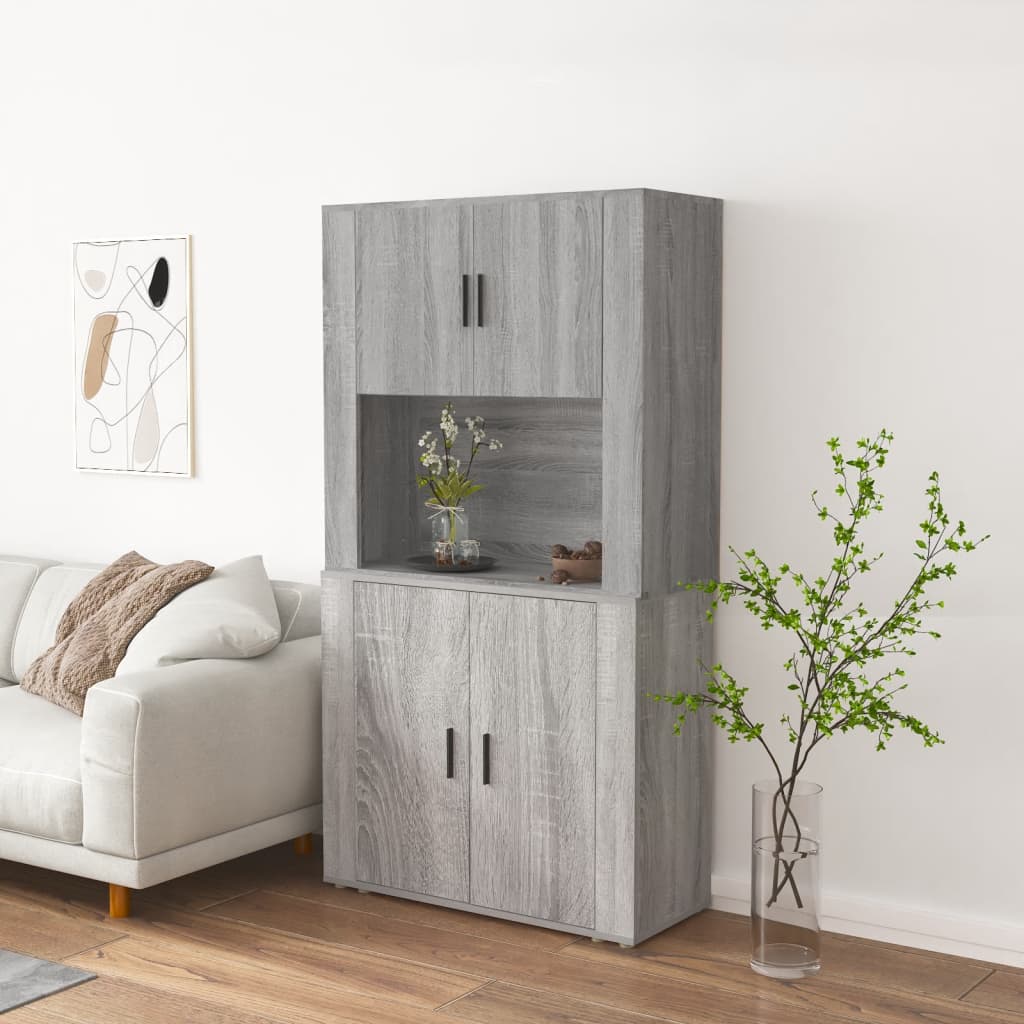 Highboard Engineered Wood Grey sonoma