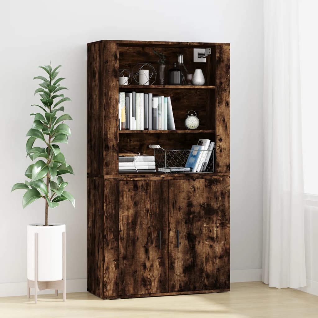 Highboard Engineered Wood Smoked oak
