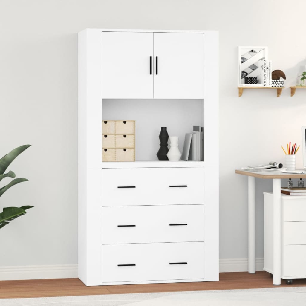 vidaXL Highboard White Engineered Wood 1