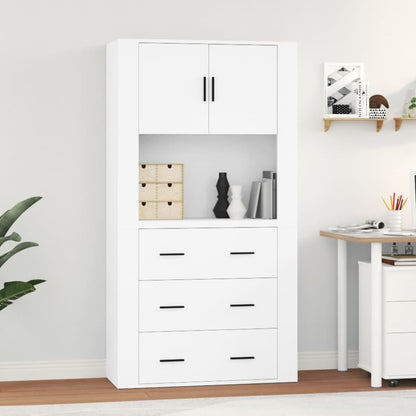 vidaXL Highboard White Engineered Wood 1