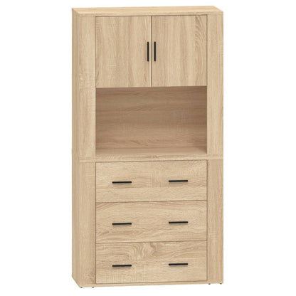 vidaXL Highboard Sonoma Oak Engineered Wood 2