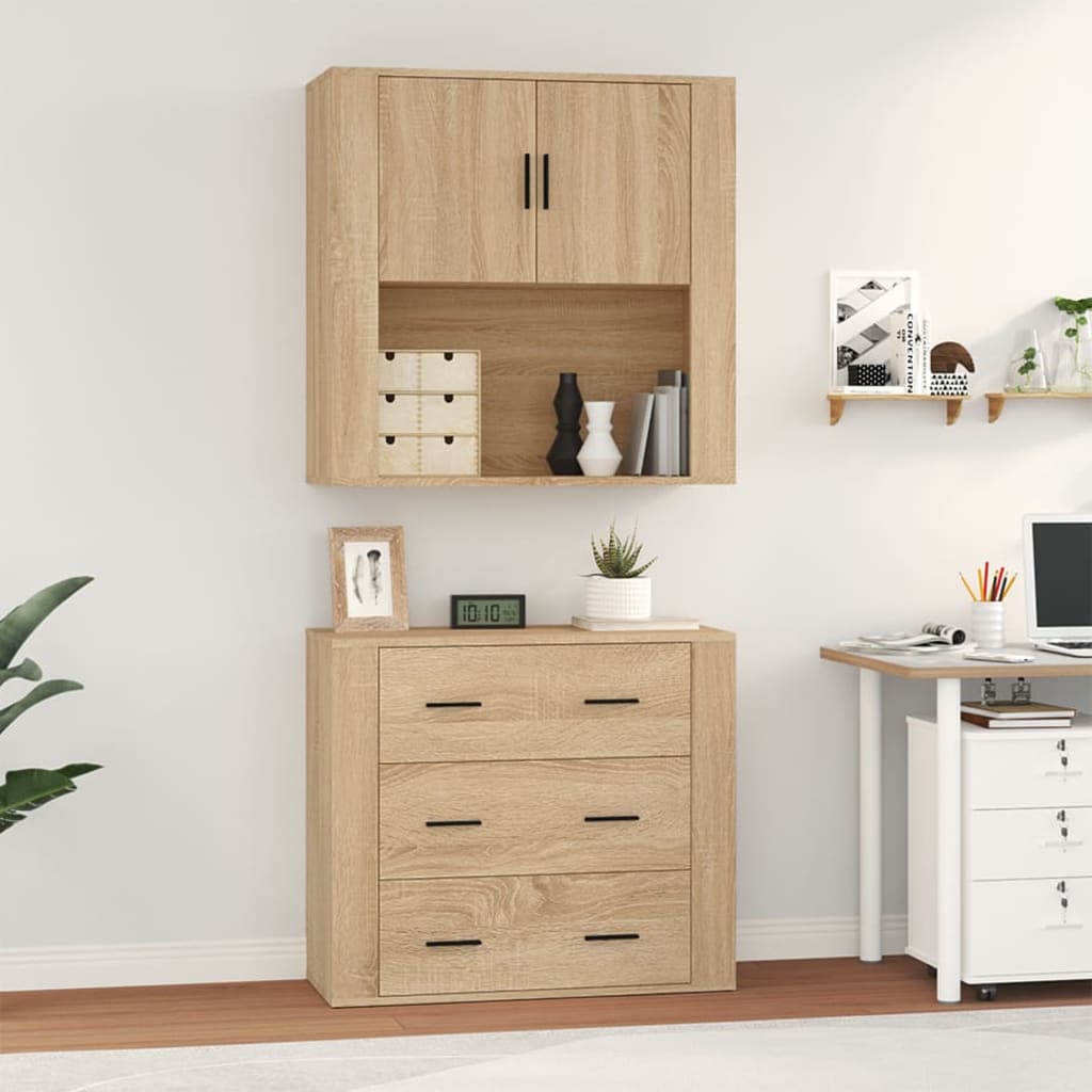vidaXL Highboard Sonoma Oak Engineered Wood 4
