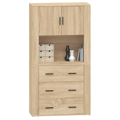 vidaXL Highboard Sonoma Oak Engineered Wood 6