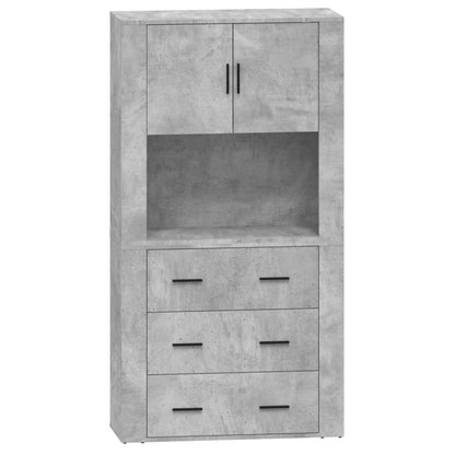 vidaXL Highboard Concrete Grey Engineered Wood 2