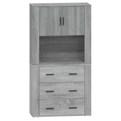 vidaXL Highboard Grey Sonoma Engineered Wood 2