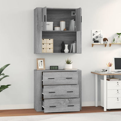 vidaXL Highboard Grey Sonoma Engineered Wood 5
