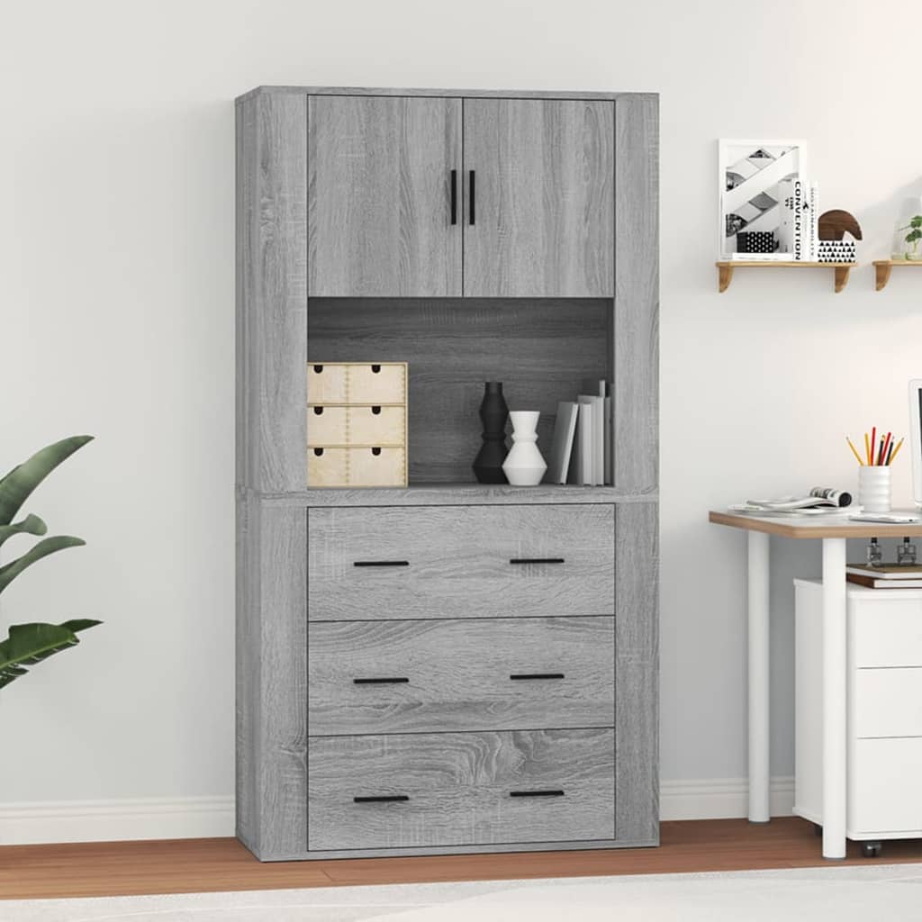 vidaXL Highboard Grey Sonoma Engineered Wood 1