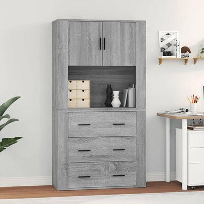 vidaXL Highboard Grey Sonoma Engineered Wood 1