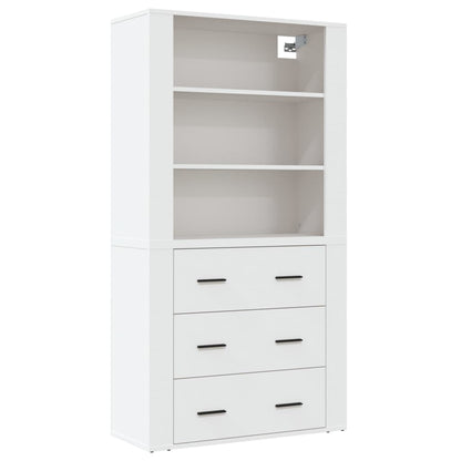 vidaXL Highboard White Engineered Wood 2