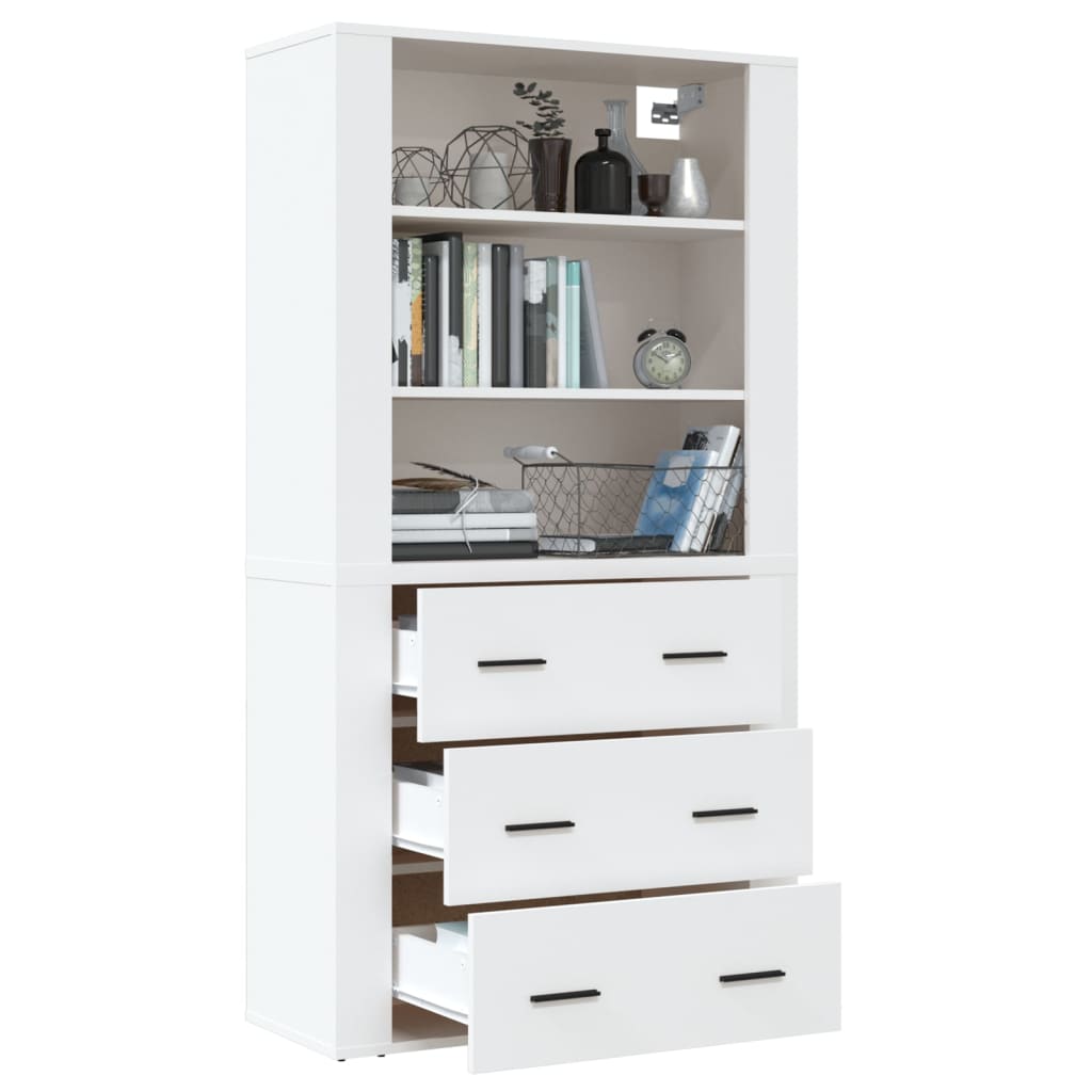 vidaXL Highboard White Engineered Wood 5