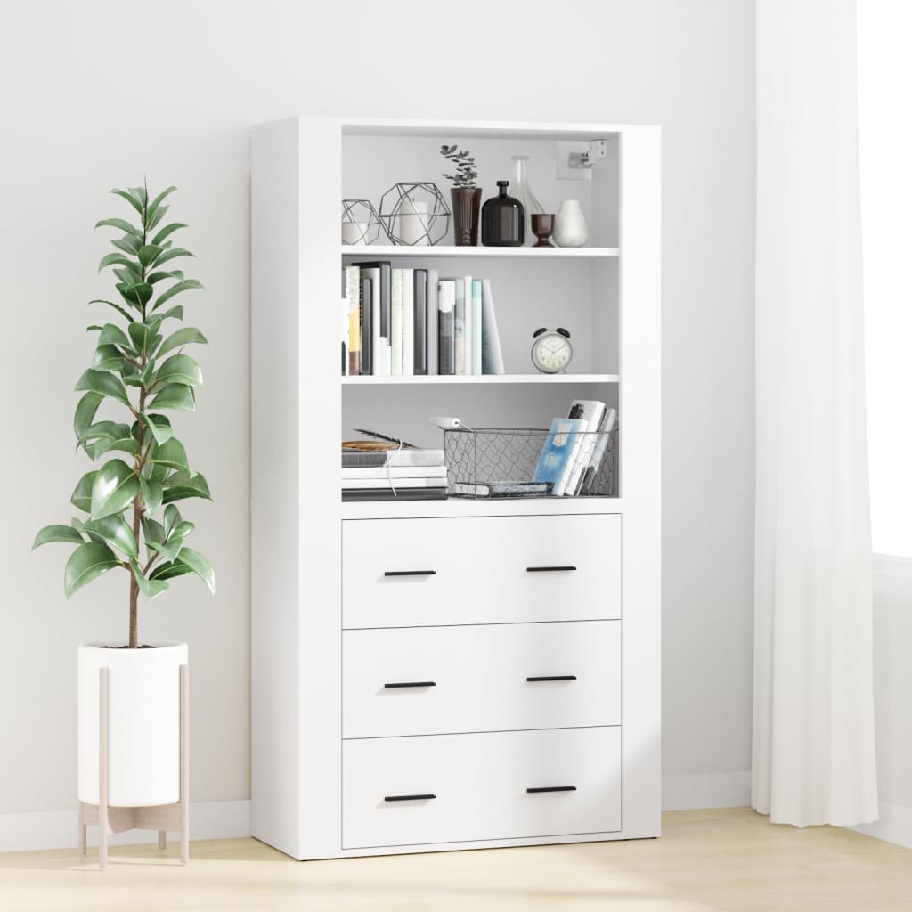 vidaXL Highboard White Engineered Wood 1