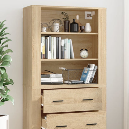 vidaXL Highboard Sonoma Oak Engineered Wood 4