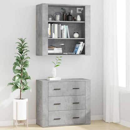 vidaXL Highboard Concrete Grey Engineered Wood 3