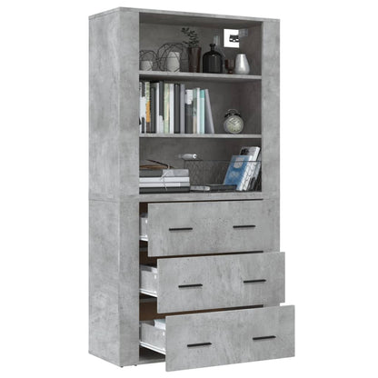 vidaXL Highboard Concrete Grey Engineered Wood 5