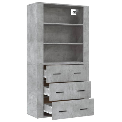 vidaXL Highboard Concrete Grey Engineered Wood 6