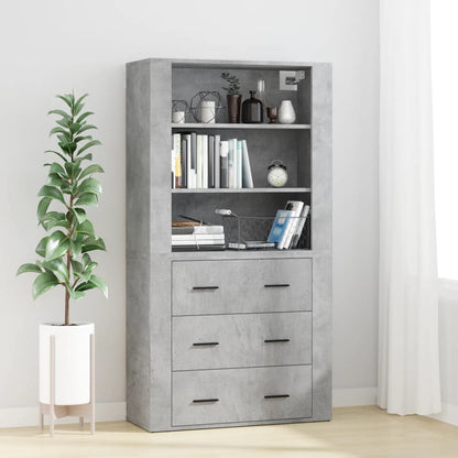 vidaXL Highboard Concrete Grey Engineered Wood 1