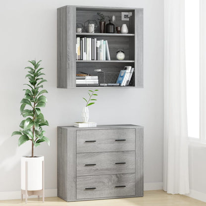 vidaXL Highboard Grey Sonoma Engineered Wood 3