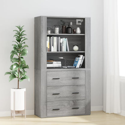 vidaXL Highboard Grey Sonoma Engineered Wood 1