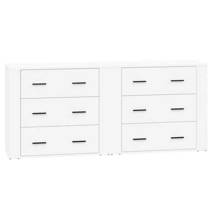 vidaXL Sideboards 2 pcs White Engineered Wood 2