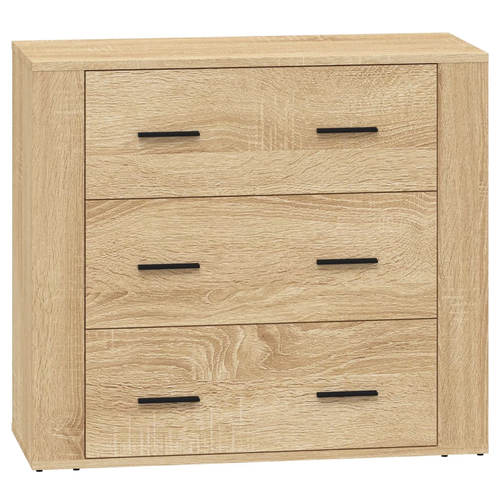 vidaXL Sideboards 2 pcs Sonoma Oak Engineered Wood 4