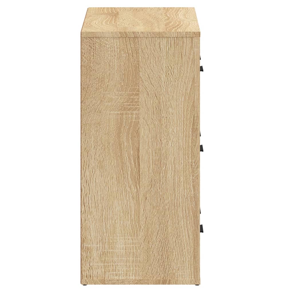 vidaXL Sideboards 2 pcs Sonoma Oak Engineered Wood 5