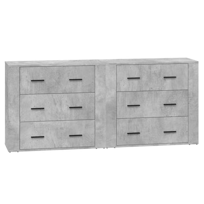 vidaXL Sideboards 2 pcs Concrete Grey Engineered Wood 2
