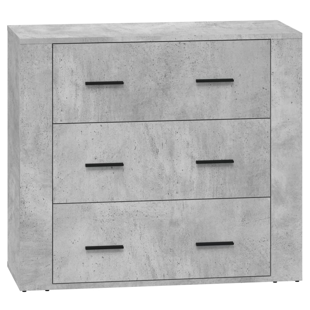 vidaXL Sideboards 2 pcs Concrete Grey Engineered Wood 4