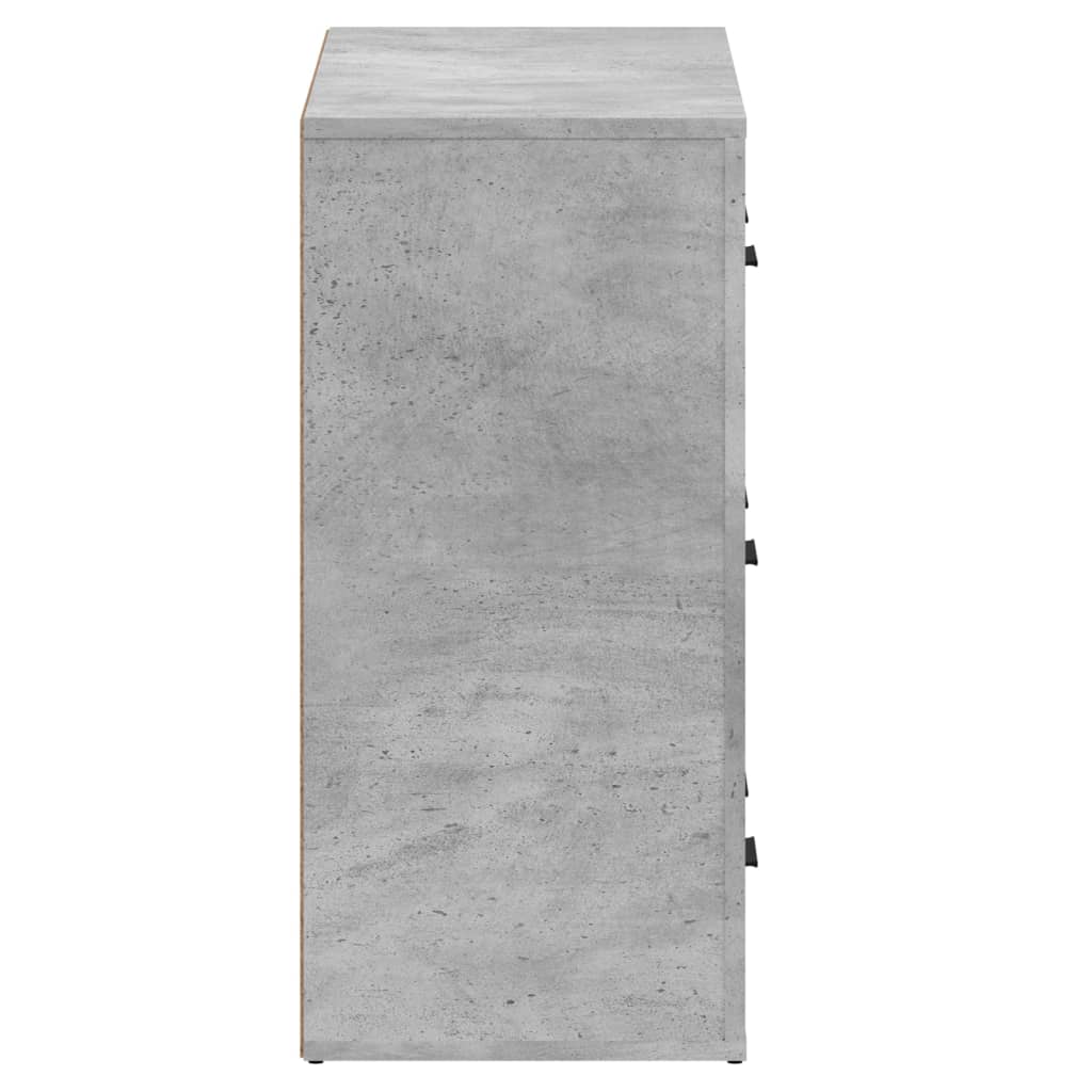 vidaXL Sideboards 2 pcs Concrete Grey Engineered Wood 5