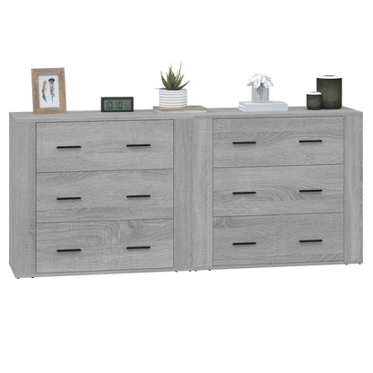 vidaXL Sideboards 2 pcs Grey Sonoma Engineered Wood 6