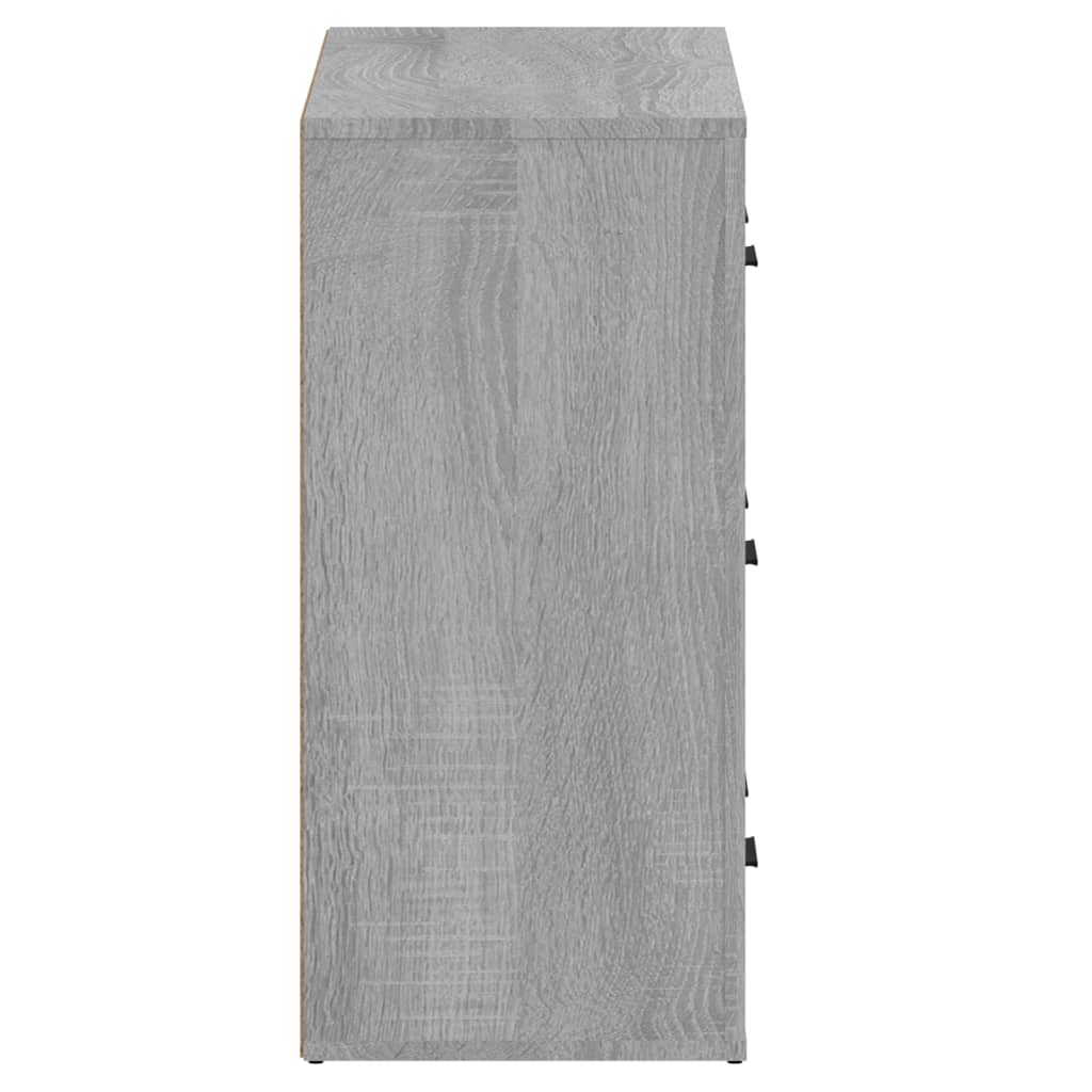 vidaXL Sideboards 2 pcs Grey Sonoma Engineered Wood 5