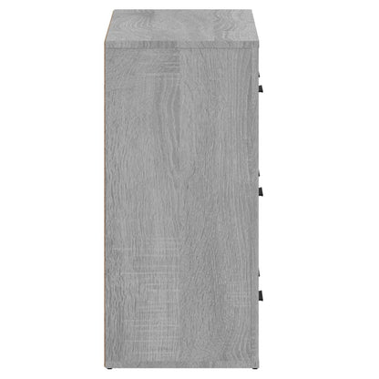 vidaXL Sideboards 2 pcs Grey Sonoma Engineered Wood 5