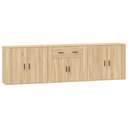 vidaXL Sideboards 3 pcs Sonoma Oak Engineered Wood 2